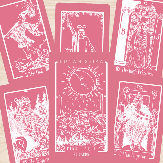 NUEVO Pink Tarot, 78 cartas, tarot RWS, tarot de viaje, tarot clásico, tarot rosa, tarot aprendizaje, juego de adivinación, tarot evolutivo