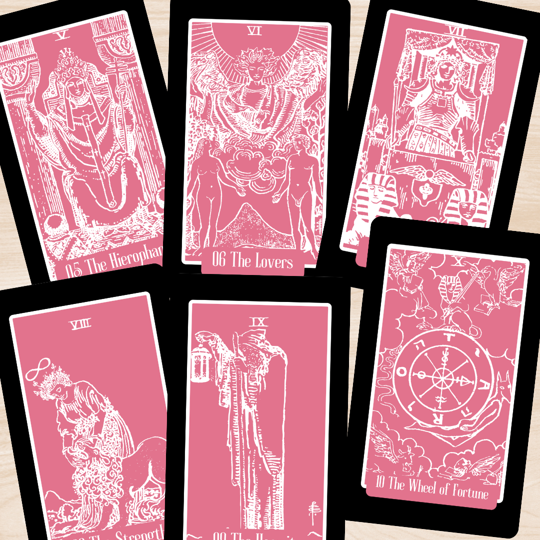 NUEVO Dark y Pink Tarot, 78 cartas, tarot RWS, tarot de viaje, tarot clásico, tarot rosa, tarot aprendizaje, juego de adivinación