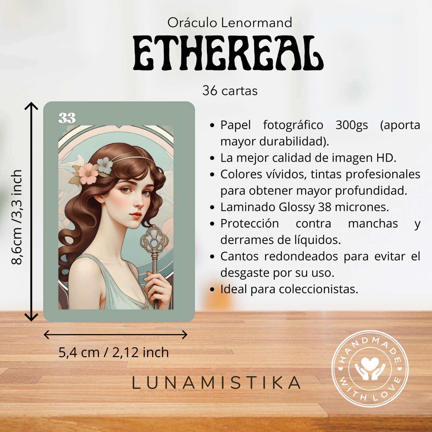 Ethereal Lenormand, oráculo con 36 ilustraciones inspiradas en la belle epoque.