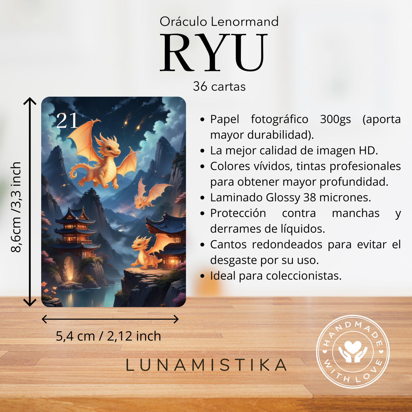 Ryu Lenormand, oráculo con 36 ilustraciones inspiradas en nuestras criaturas fantásticas favoritas, Dragones!