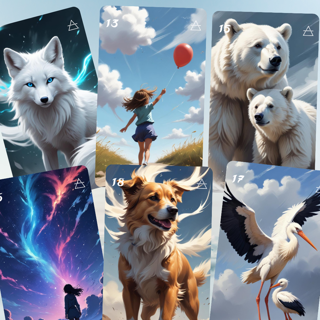 Element: Air Lenormand, oráculo con 36 ilustraciones basadas en el elemento Aire