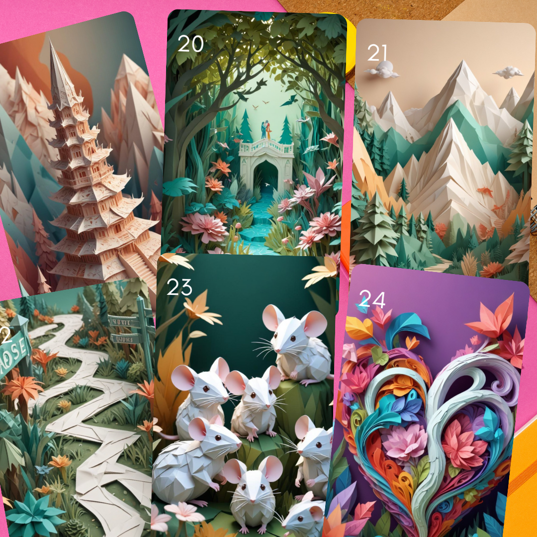 Origami Lenormand, oráculo con 36 ilustraciones inspiradas en la técnica ancestral origami