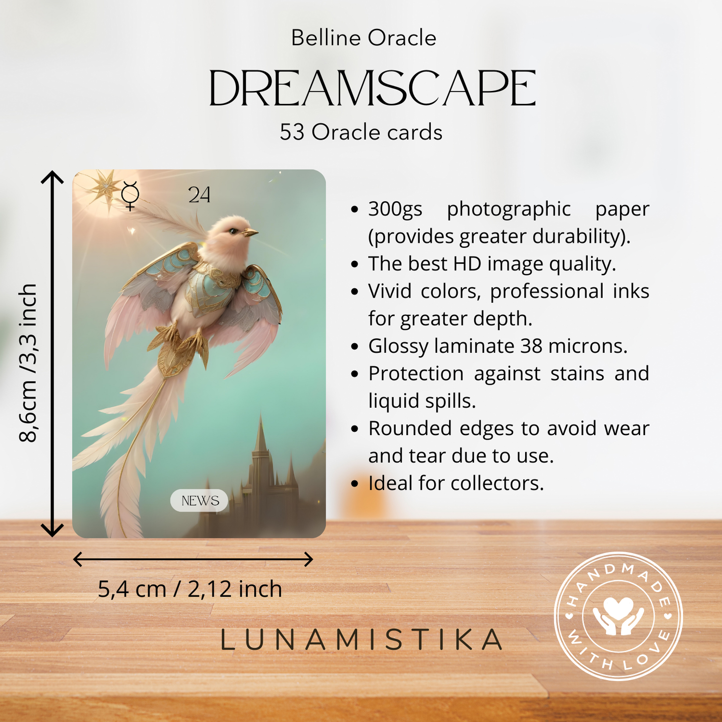 Dreamscape Belline Oracle, oráculo de 53 cartas inspiradas en el oráculo Belline