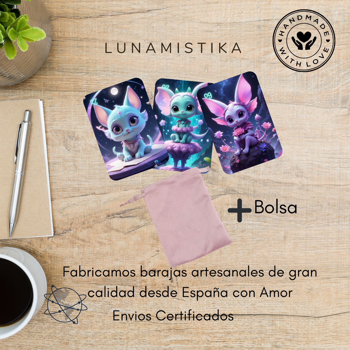 Cosmic Kittens Lenormand, oráculo con 36 ilustraciones basadas en nuestros gatos espaciales favoritos!